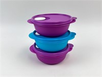 New Tupperware 2-1/2 Cup Bowls W/ Microwave Lids
