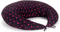 New Blk/Pink Hearts Pillow