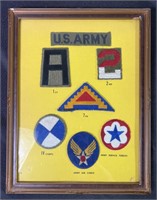 U. S. Army Patches Framed