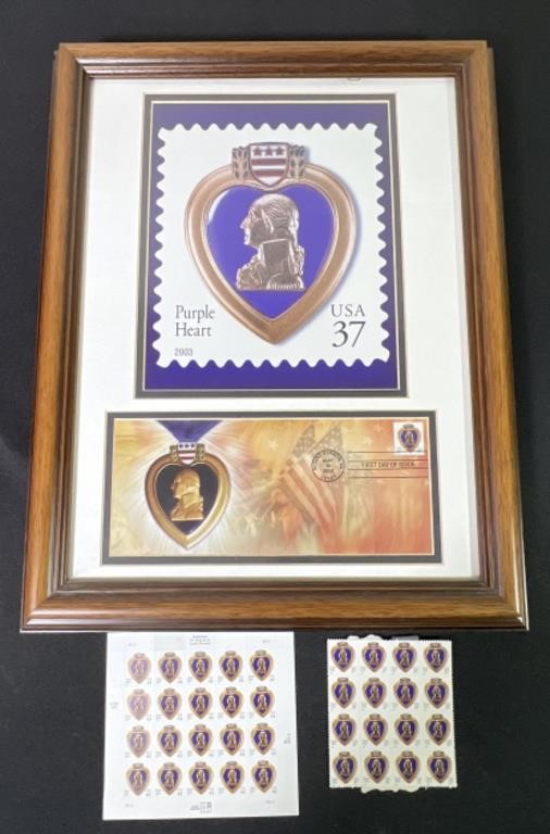 USPS Purple Heart First Day Issue Stamp Art