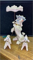 Vintage Pink Poodle Ceramic Lefton Figurine