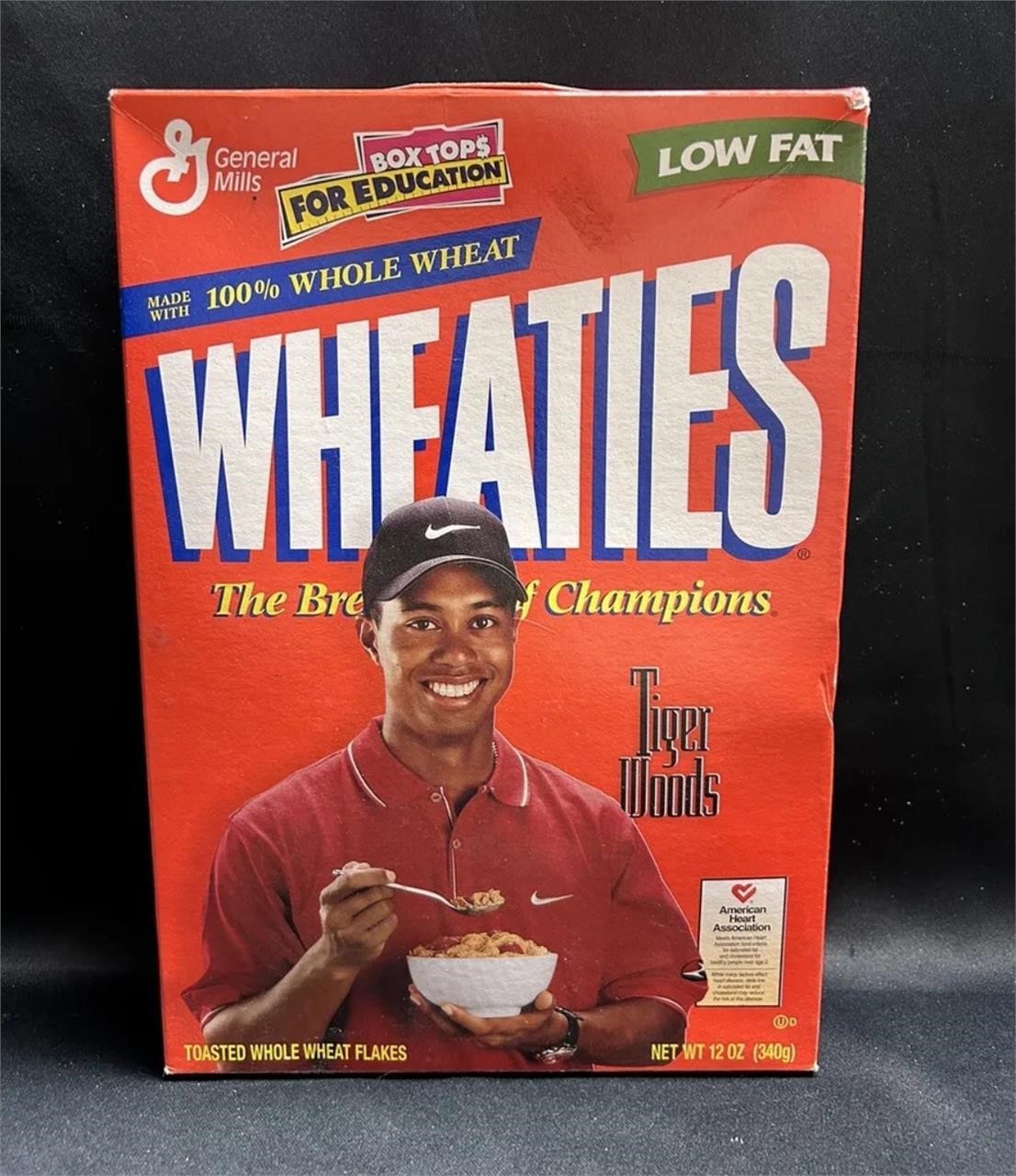 RARE 1999 Tiger Woods Wheaties Cereal Box Full NEW