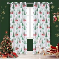 LORDTEX Christmas Sheer Curtains for Living Room a