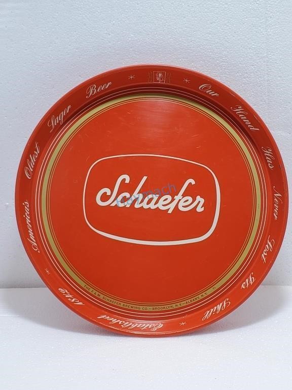 11.75" SCHAEFER BEER TIN TRAY