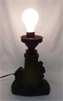 Brass nautical lighthouse keeper lamp, 15" tall