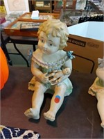 12in Victorian porcelain piano baby