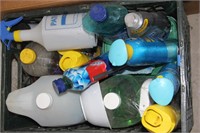 Box of cleaning supplies