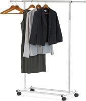 Simple Houseware Standard Rod Garment Rack, Silver
