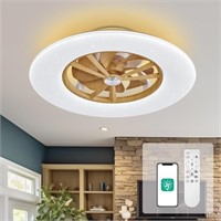 24' Low Profile Ceiling Fan with Light  Ceiling Fa