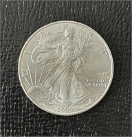 2000-W US Silver Eagle *No Mint Mark MS65+