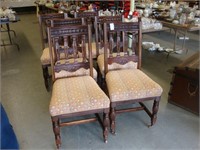 Set of 6 good late Victorian mahogany dining room