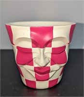 Abstract Face Checkered Pink & White Panter