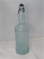 Antique Aqua CL Co. El Atletico Bottle With Wire