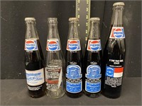 (5) Pepsi Cola Commerative Bottles