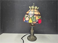 11" high Stained Glass Dresser Lamp