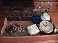 Misc. Jewelry, Alarm Clock, Trinket Boxes, Etc.