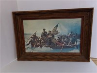 Framed George Washington Crossing the Potomoc
