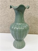 Vintage Green Ceramic Chinese Vase