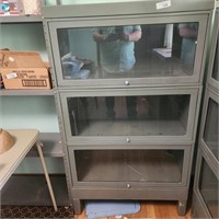 Vintage Steel Barrister Bookcase w/ Glass Front