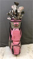 Moda Golf Club Set In Bag Pink And Grey**