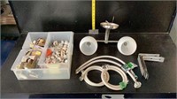 Lift Fixture, Water Hoses, Brackets, Porcelain