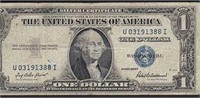 1935 Series G $1 Silver Certificate Serial #D0646J