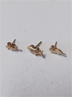 Marked 14K Nautical Themed Earrings- Fish,