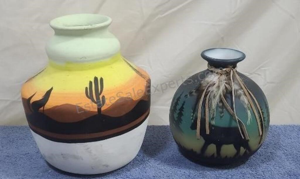 Southwestern clay pots. 7×6 and 7×9.