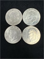 Lot of Four 1976 D Bicentennial Eisenhower Dollars