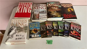 Stephen King books, five hardback
