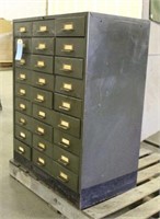 Metal 27-Compartment Storage Cabinet w/Tools &