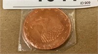 Half ounce copper coin