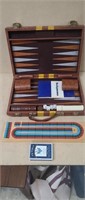 Backgammon Game & Cribbage Board.