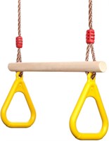 PELLOR Kids Wooden Trapeze Swing Set