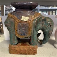 Hand Painted Porcelain Elephant Stand