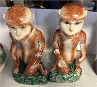 VA Museum Hand Painted Porcelain Monkeys