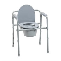 Drive Medical Folding Steel Bedside Commode Chair