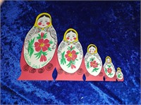 RUSSIAN NESTING DOLLS PAPER CARD