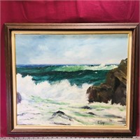 Framed E.Rogers Mara Oil Painting (Vintage)