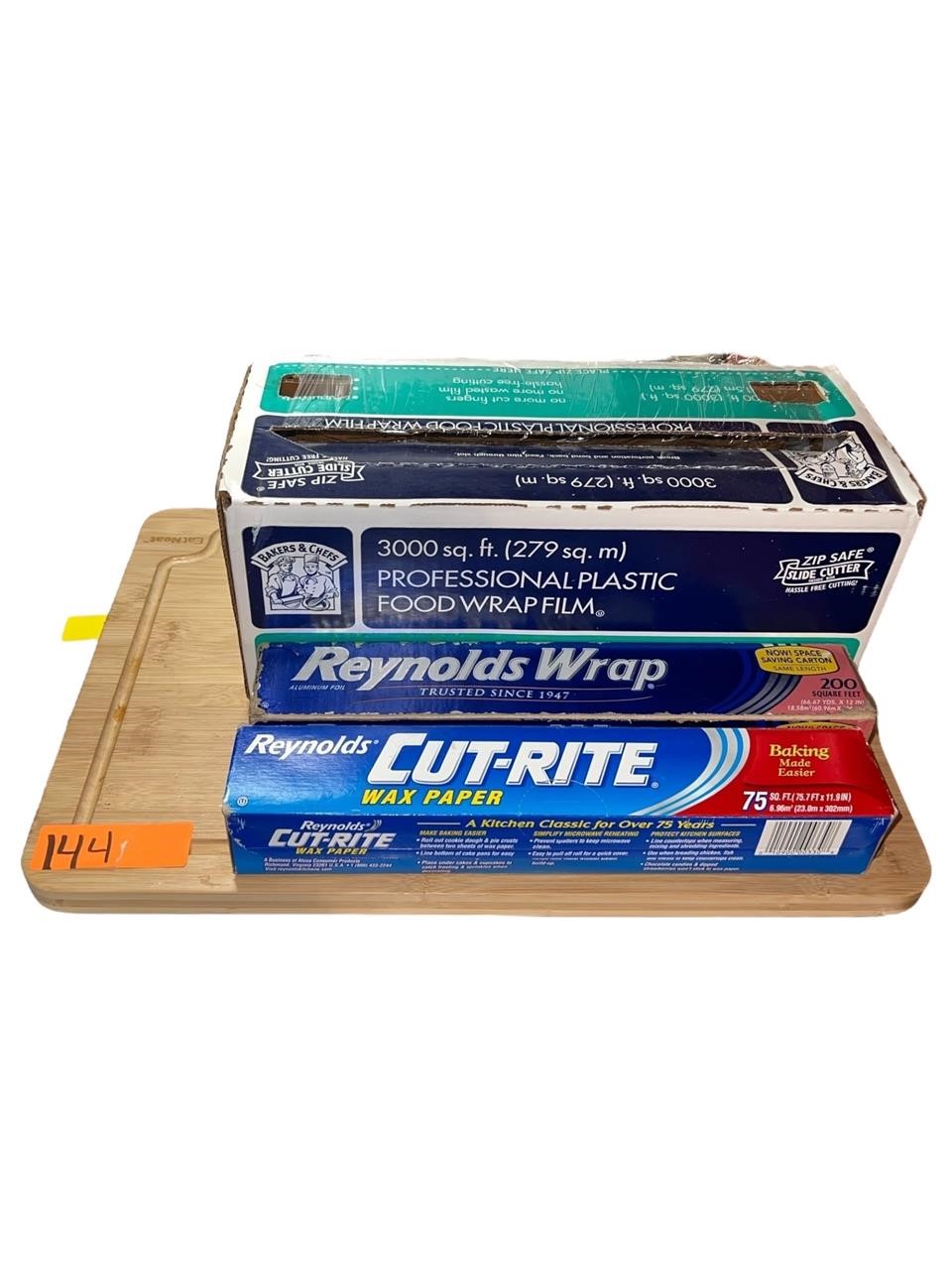 Cutting Board - Plastic wrap - Reynolds wrap