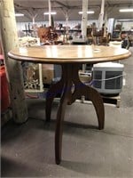 ROUND WOOD TABLE, 34" ACROSS
