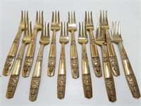 Vintage Siamese Budda Fork Set X 12 P3496