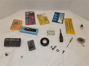 Assorted Misc Tools - Screws, Electical Tape,