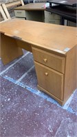 Wooden desk with 2 drawers 4 1/2 long x 1 1/2