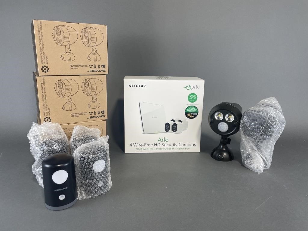Mr Beams LED Security Light and Arlo Cameras