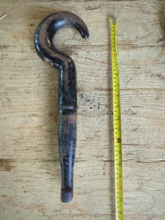 vintage iron forged hook