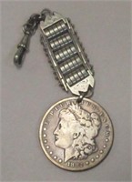 1882 S MORGAN SILVER DOLLAR WATCH FOB