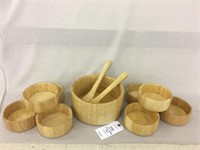 Wooden salad bowl set Wooden salad set