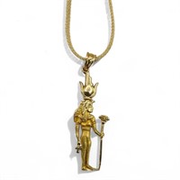 18K Gold Necklace & 18K Gold Isis Pendant