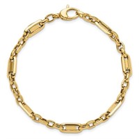 14 Kt- Polished Fancy Link Modern Bracelet